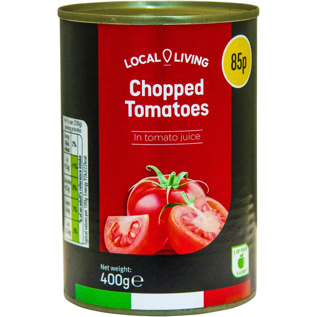 Local Living Chopped Tomatoes 400g