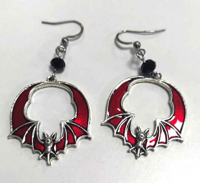 Boucles d'oreilles chauve souris 