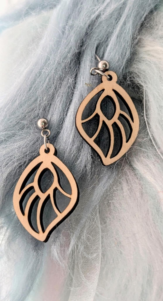 Boucles d'oreille simple feuille