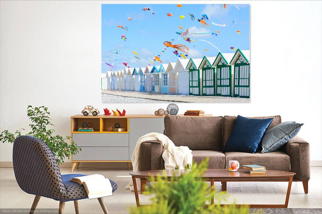 Cayeux-sur-mer (cabines et cerfs-volants)