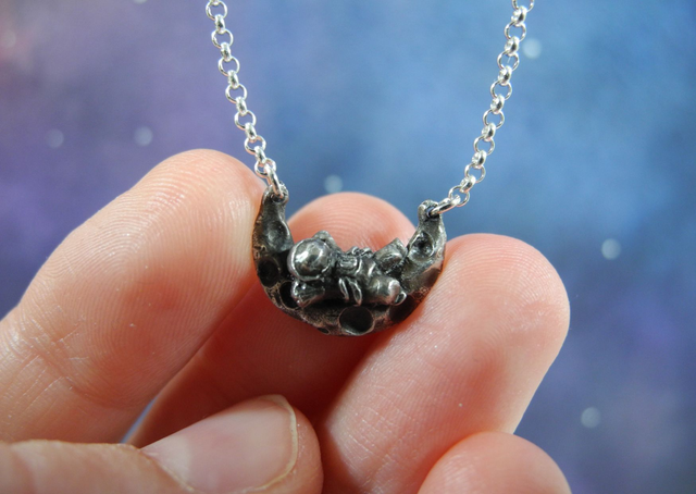 I need space necklace silver