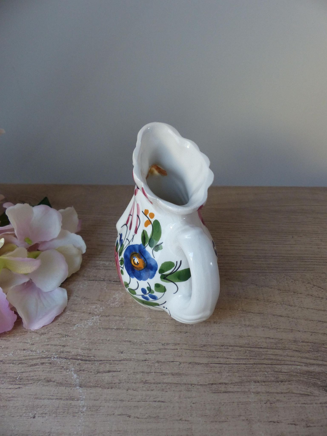 Petit Pot à Lait Vintage en Céramique - Crémier Coq Peint à la Main, Style Ferme et Campagne - Décoration Rétro pour Cuisine Champêtre