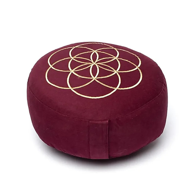 Coussin de méditation rouge graine de vie