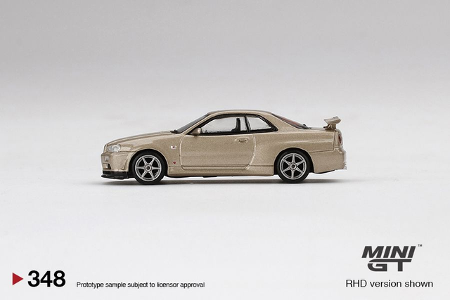 MGT00348 Mini GT 1/64 Nissan Skyline GT-R (R34) M-Spec Silica Breath