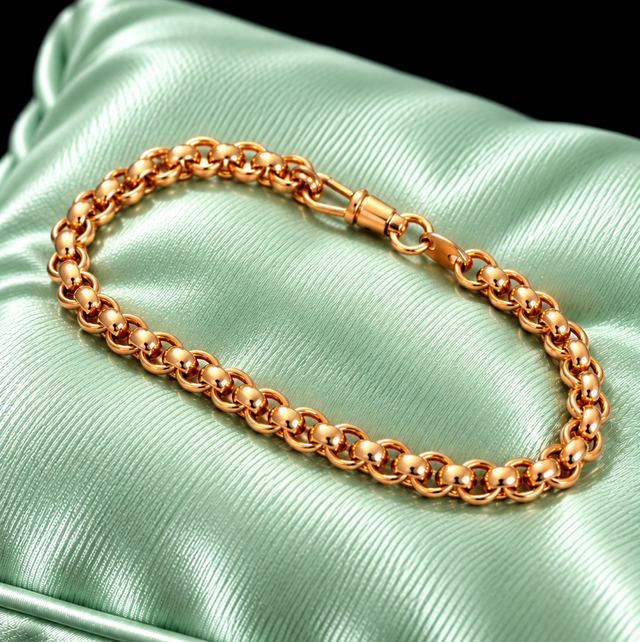 9ct Gold Rollerball Style Bracelet
