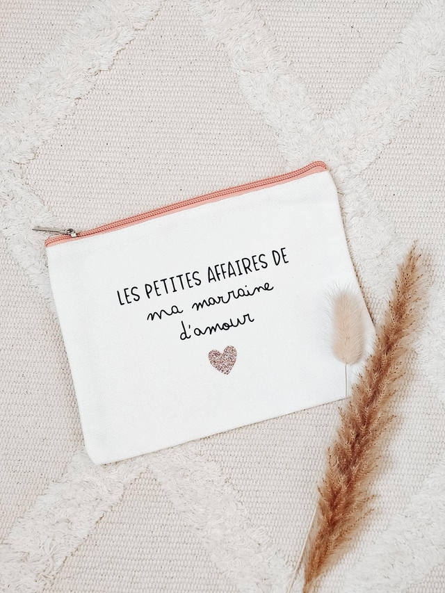 Trousse à maquillage personnalisée - rose