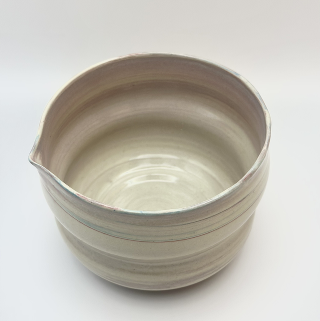 Bol à Matcha Ciel Rouge Terre Mêlée | Bol en Céramique Fait Main | Idée Cadeau Amateur de Thé