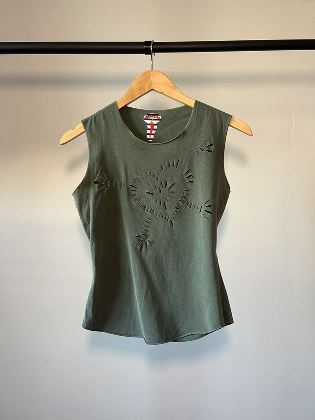 Vintage perfored tank top #0010