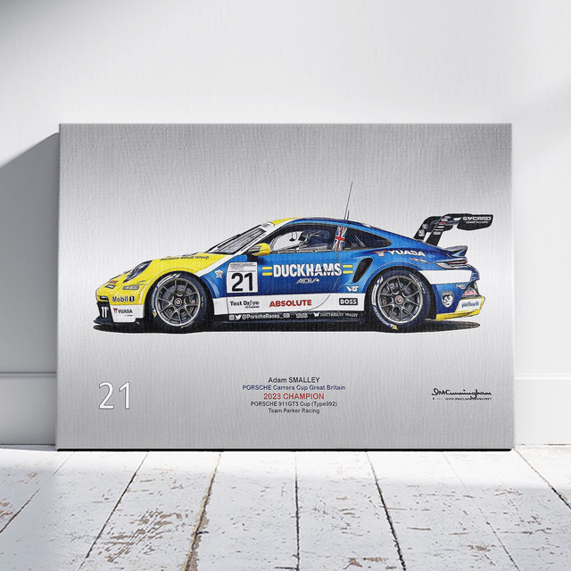 C231212 Porsche 992GT3Cup PCCGB23 Champion Team Parker Racing #21 Side