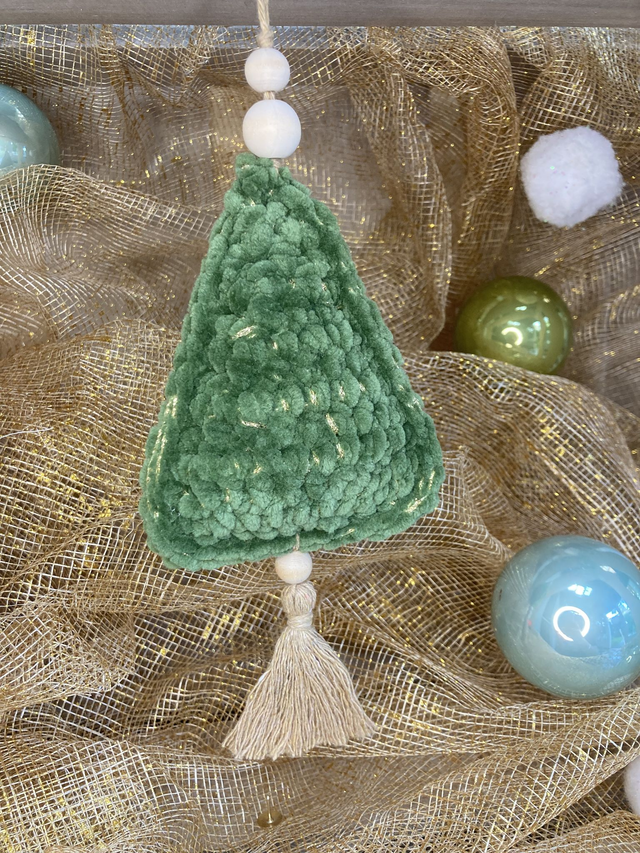 SAPIN DÉCO VERT fil or