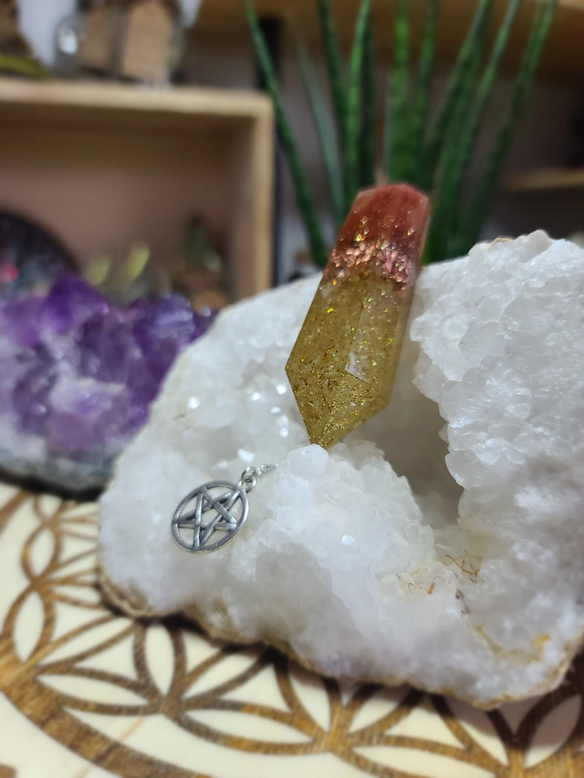 Pendule quartz pentacle 