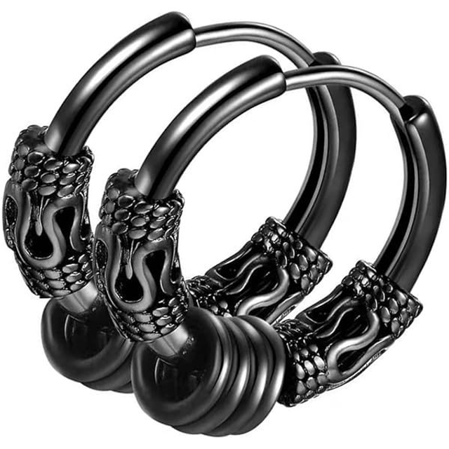 Ohrringe Gothic Black Rings