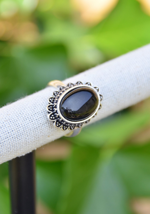 Bague avec tourmaline noire 