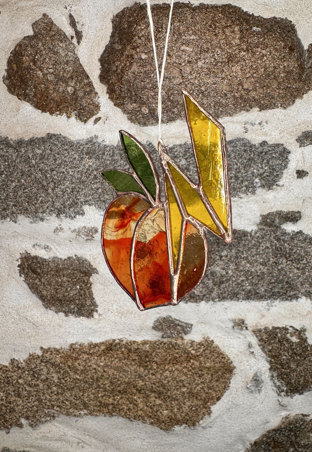 Vitrail Petite Pêche coquine fait main ✨