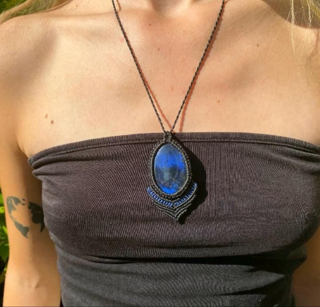 Collier mixte • labradorite