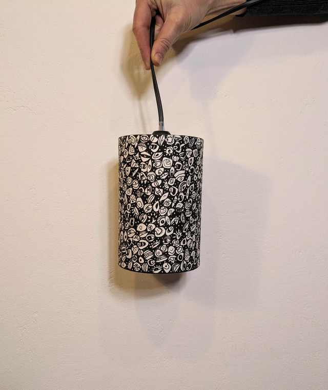 Suspension "Yeux" Orange et Bleu