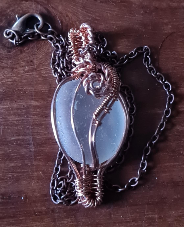 White Seaglass Necklace