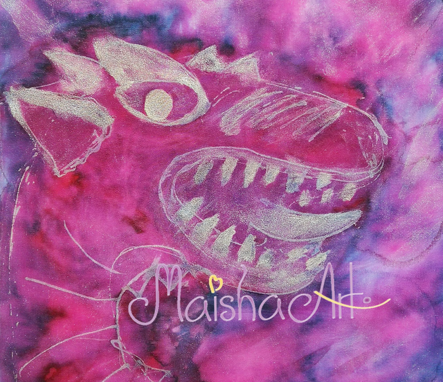 Unikaten, Ročno poslikan Svilen Robček, Zmaj