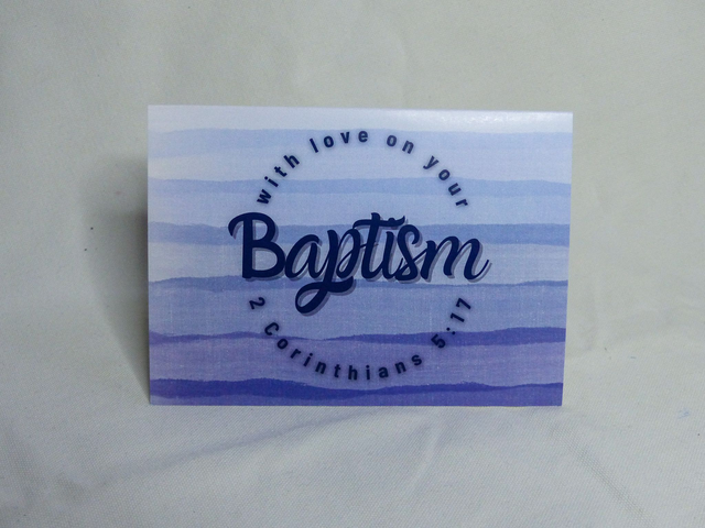 Watercolour Baptism card Pack of 10