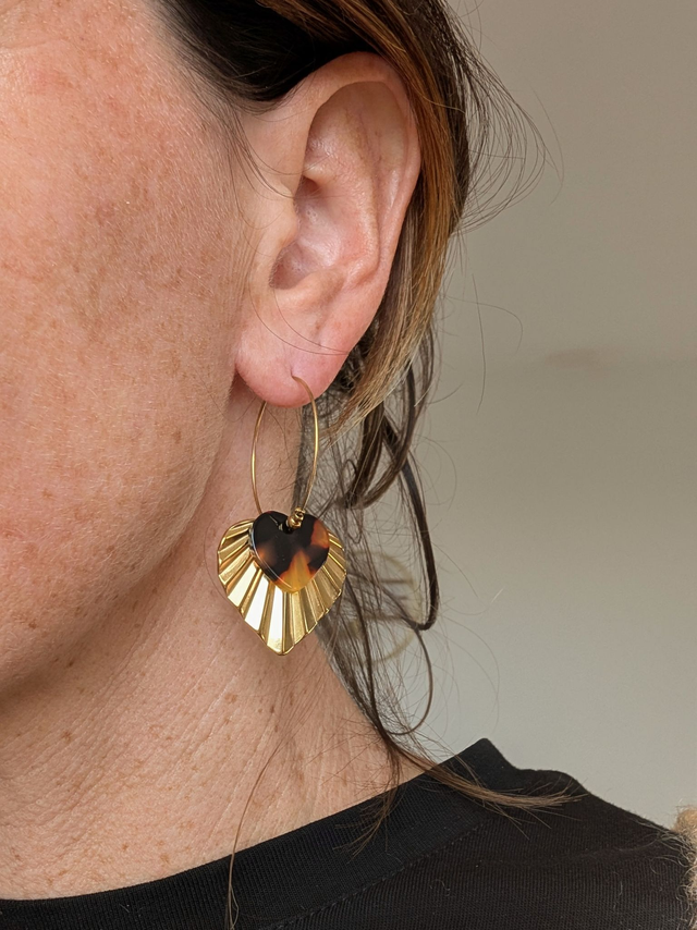 Créoles ALMA tortoise/ écaille de tortue