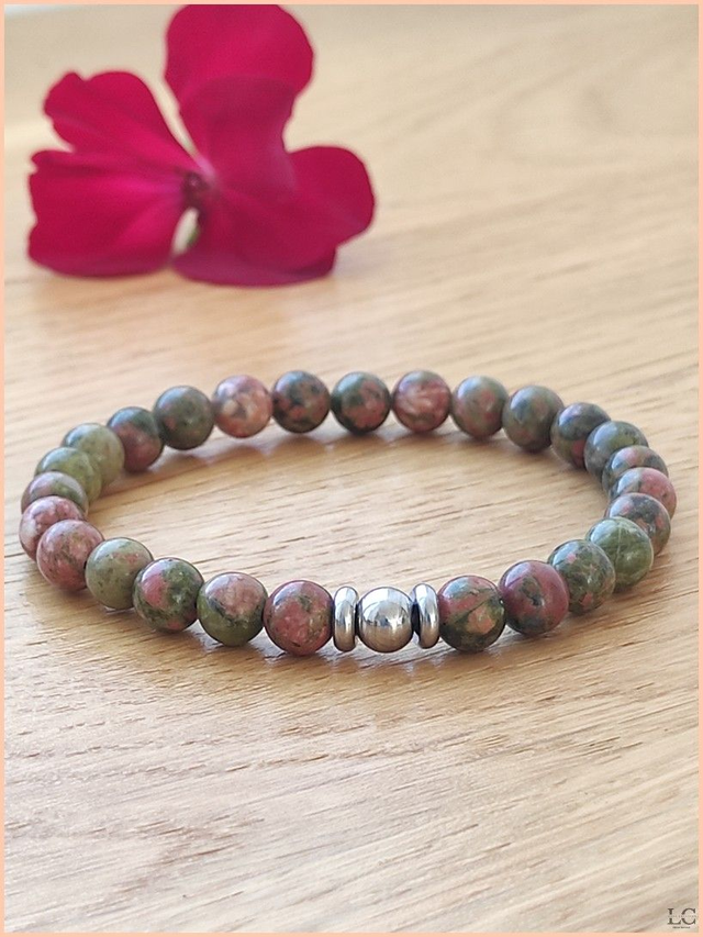 Bracelet 6mm - Unakite 