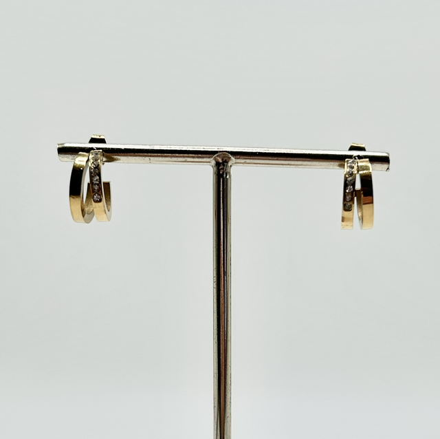 Pendientes Doble Brillo