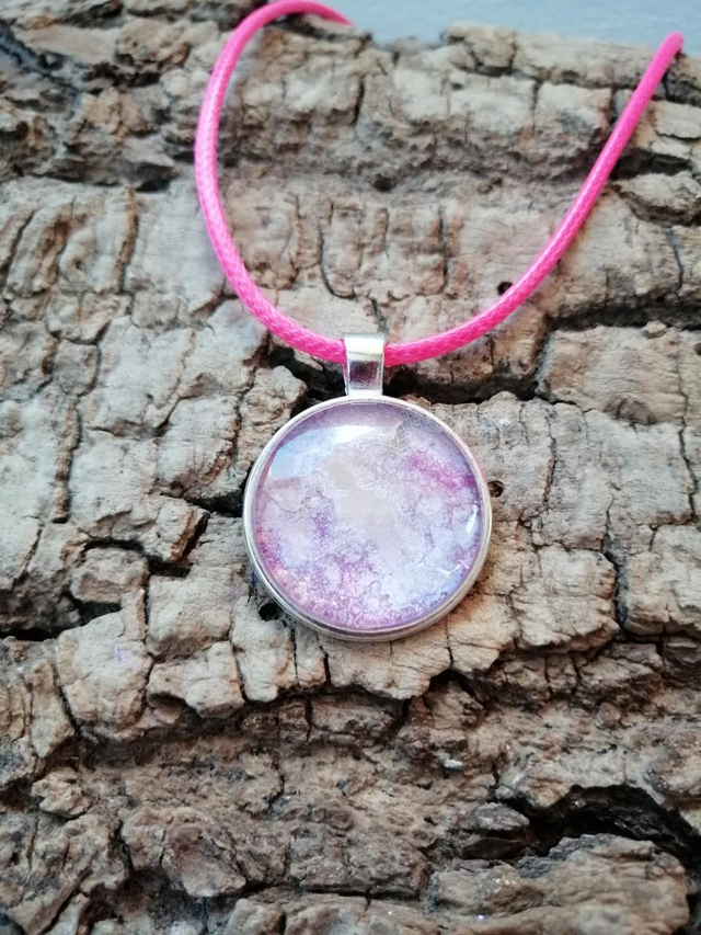 Collier RM05 Rond Mica Rose