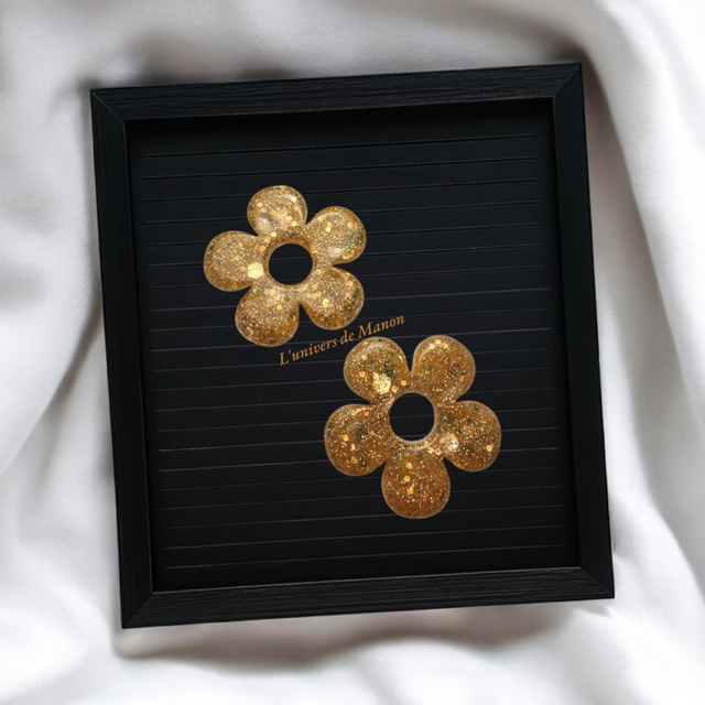 2 Pampilles fleur (créoles interchangeables)