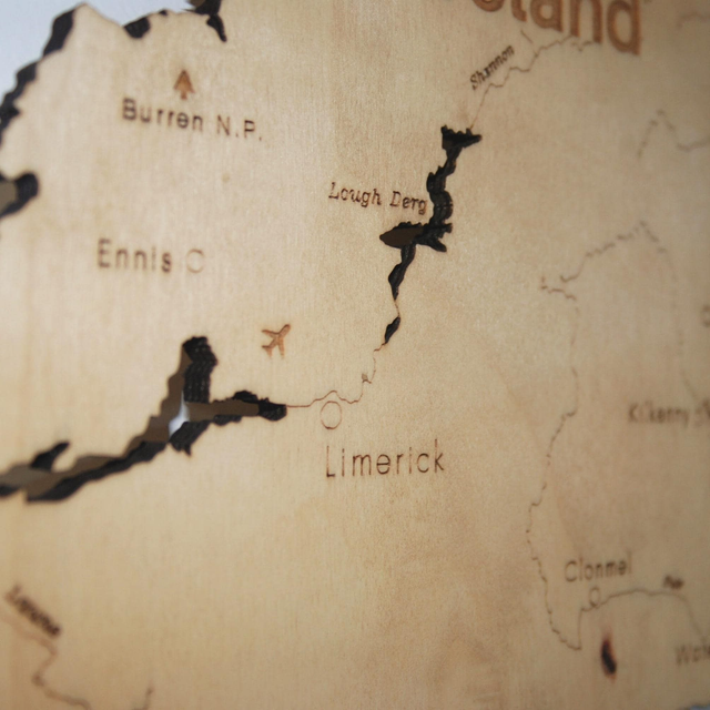A04 – Carte d'Irlande - Décoration murale design
