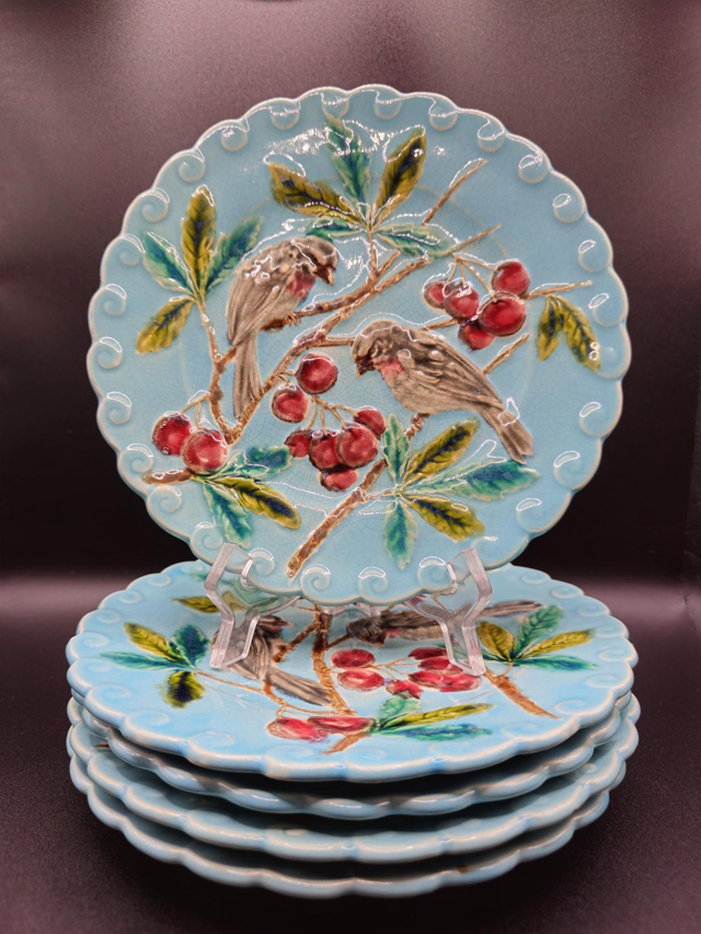 Lot de 5 assiettes Sarreguemines XIXÈME 