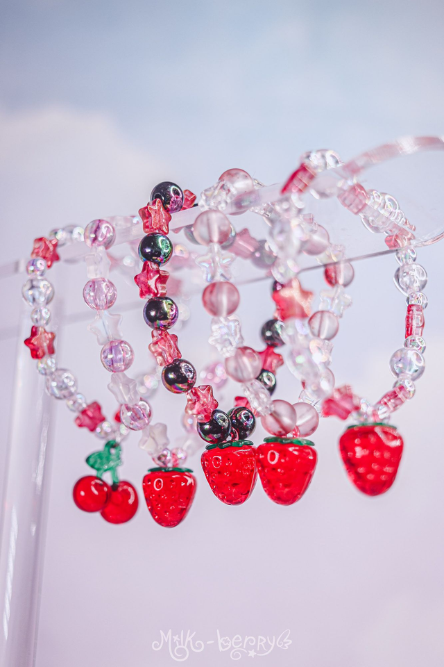 Bracelet Kawaii Pendentif Fraise