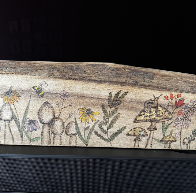 Nature Inspired Pyrography Art Piece