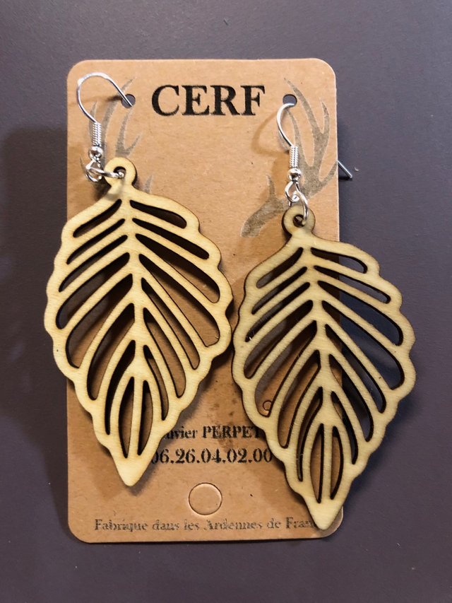 Boucles d'oreilles Feuillea