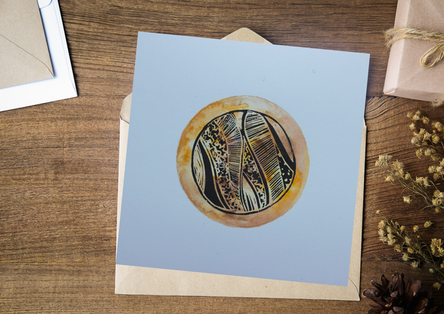 Carte sphère bicolore braise-cèpes