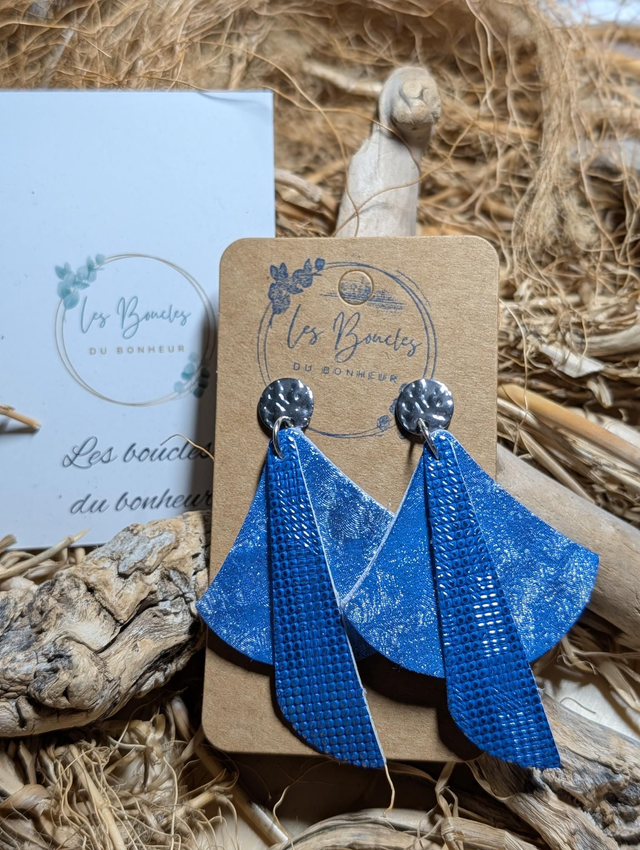 Boucles d'oreilles Georgia bleu ge037