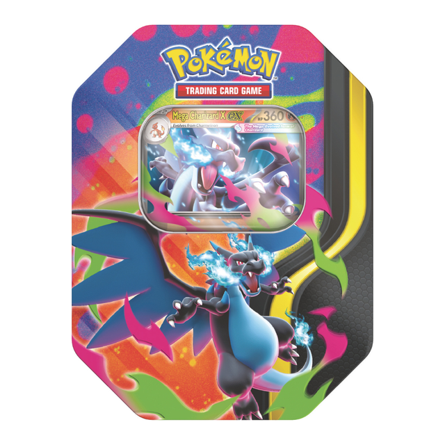 Pokémon TCG: Poke Tin Spring Tin 2026 - Mega Charizard X (julkaisu 20.2.2026)