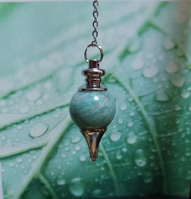 Pendule divinatoire sphère en amazonite