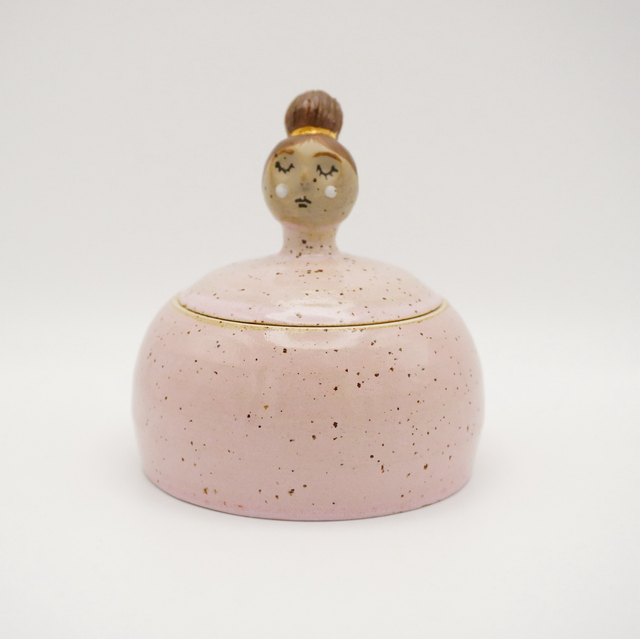 Krukket dame - Lyserød