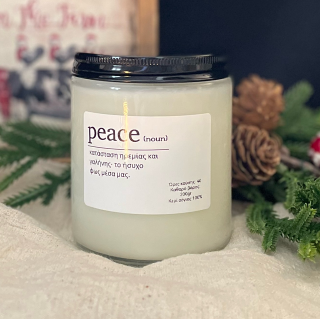 Peace κερί σόγιας