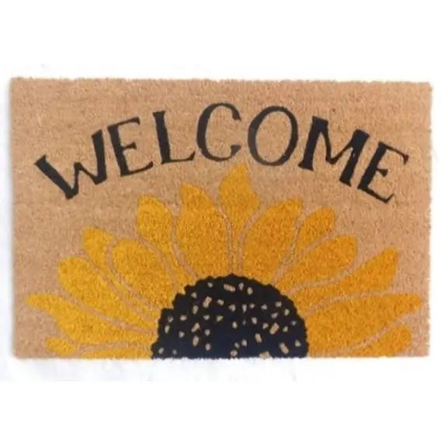 Sunflower &quot;Welcome&quot; Colourful Doormat