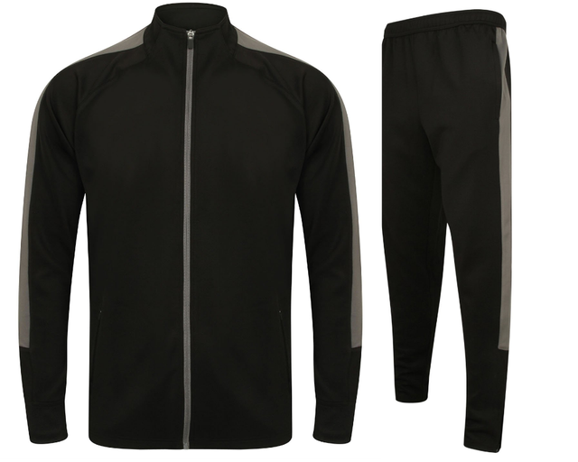 Custom Junior Tracksuit Black/Gunmetal