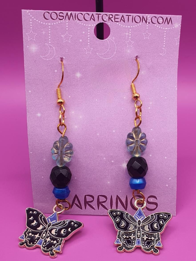 Earrings Butterfly Midnight 