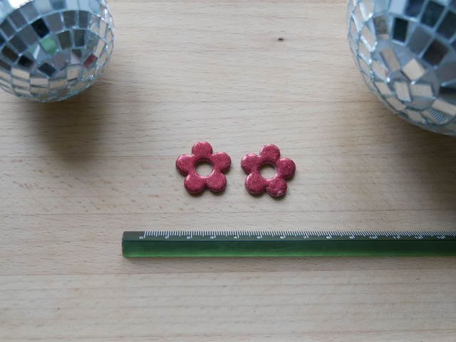 Bloom 5 pétales rouge paillettes