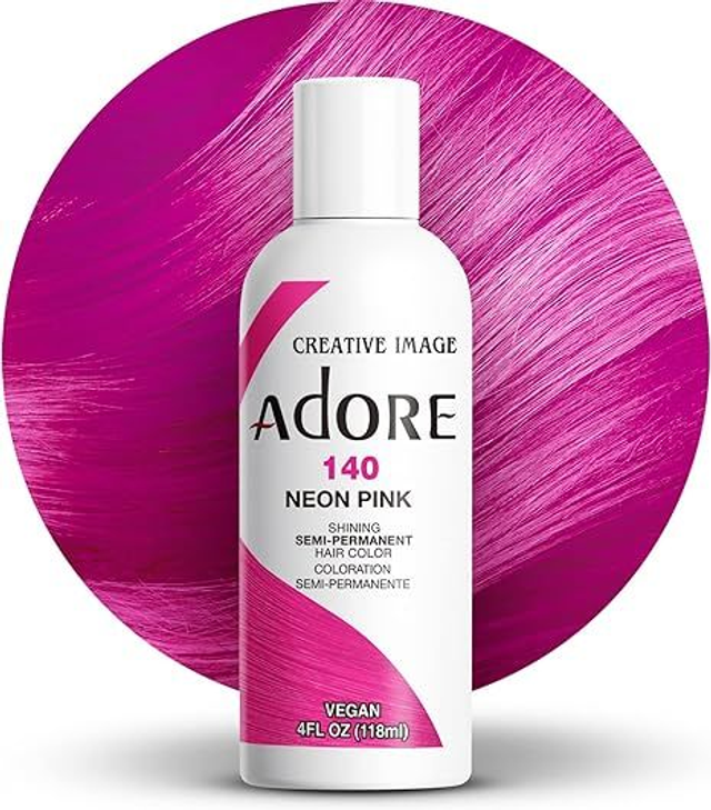 Adore Shining Semi-Permanent Hair Colour 118 ml (140 Neon Pink)