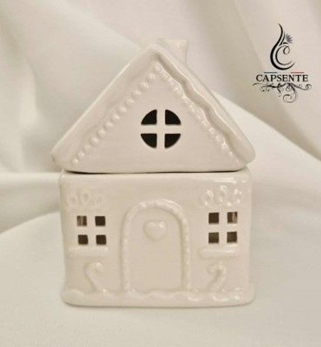 Brûleur petite maison pain d&#039;épices blanche