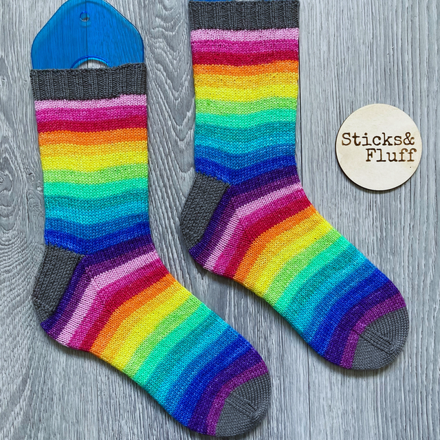 'Somewhere over the rainbow' Socks - Luxury Merino Wool - UK 5-7