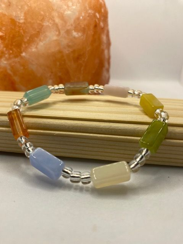 Bracelet Perles Tubes et Rocailles 