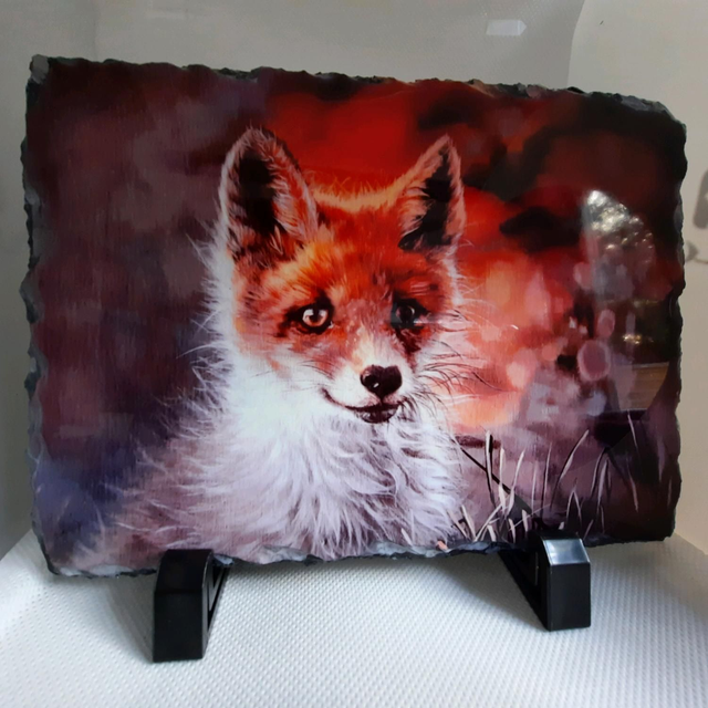 Fox Printed Slate Art