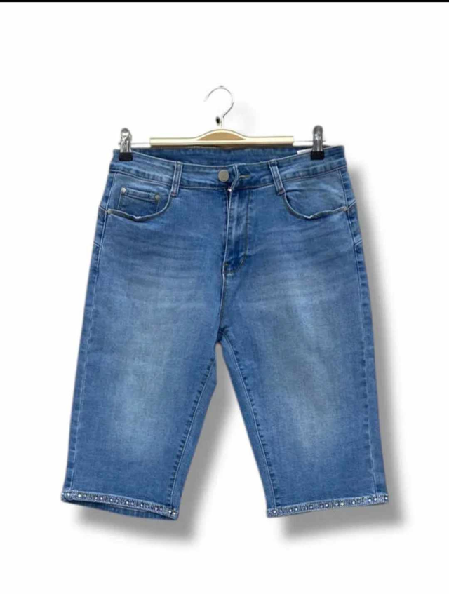 PANTACOURT JEANS STRASS*