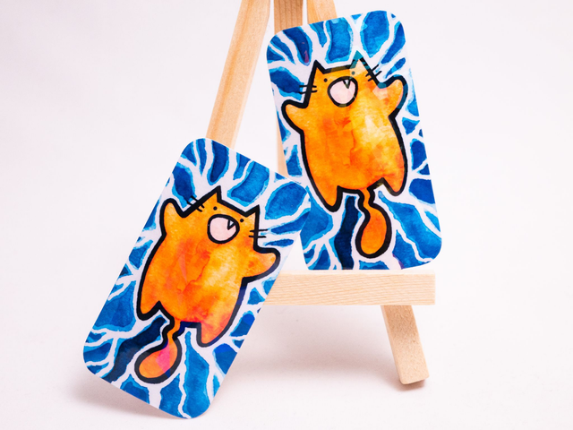 Naklejka ELEKTRYCZNE KITKU wlepa z rudym kotem pełna prądu